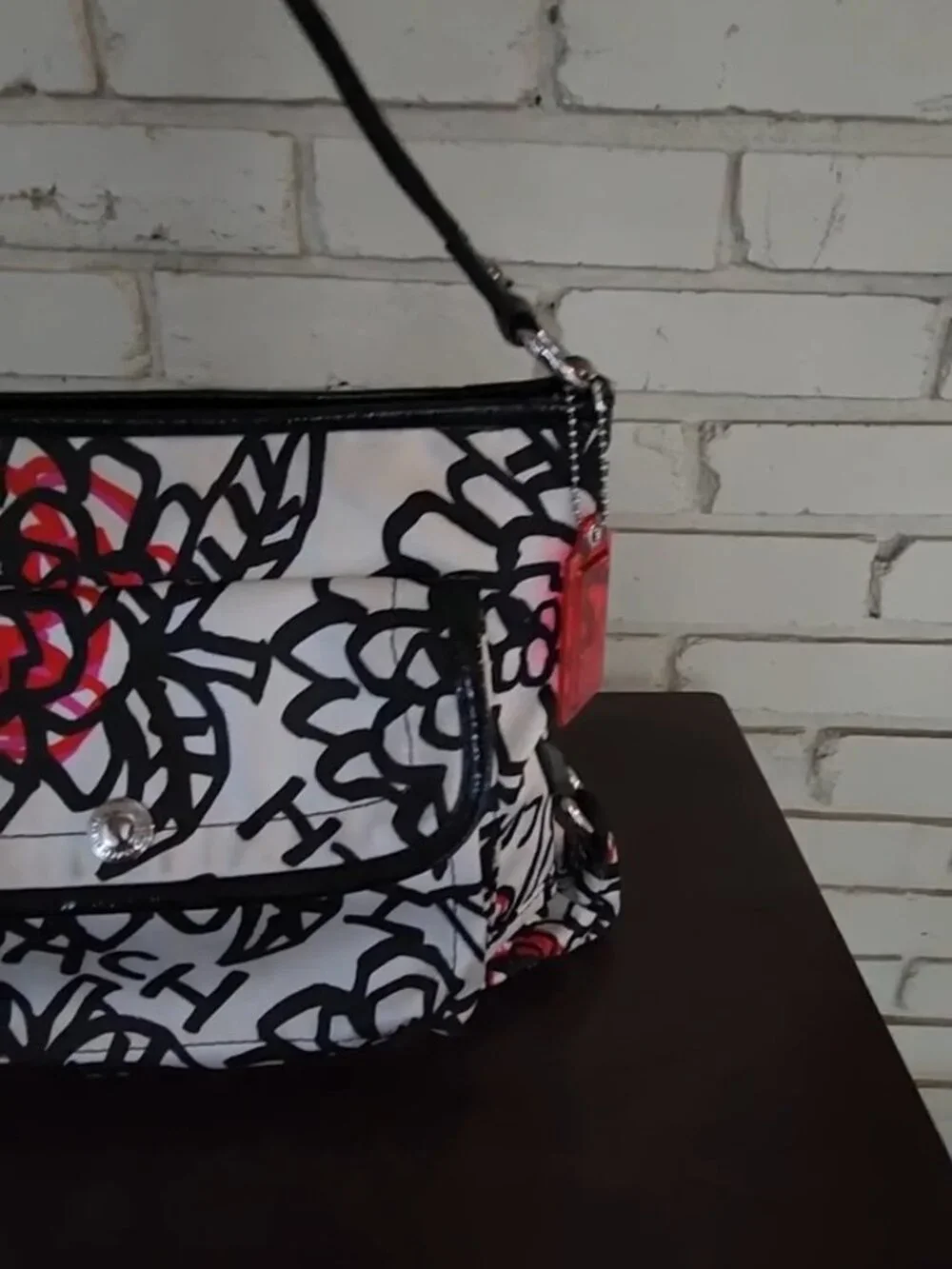 Euc Coach Poppy Graffitti Floral Shoulder Bag Purse